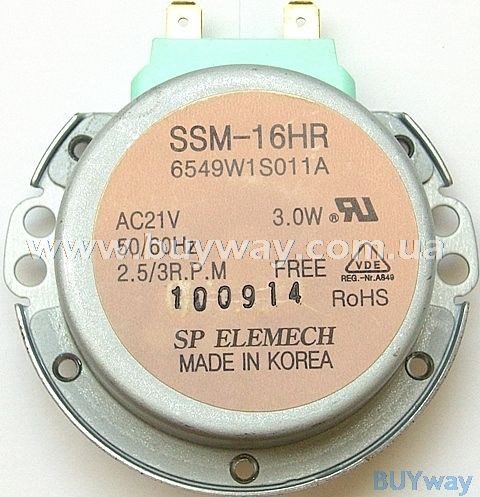 Двигатель для микроволновых печей SSM-16HR, GM-16-2F302, 6549W1S011A Двигатель для микроволновых печей SSM-16HR, GM-16-2F302, 6549W1S011A