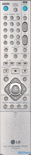 Пульт для HDD, DVD recorder system Lg 6711R1P071A