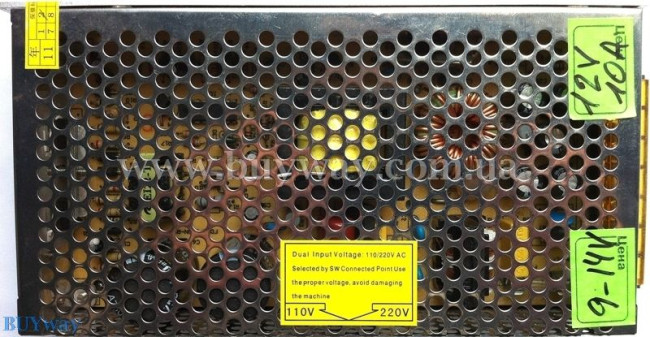 Импульсный блок питания Sunpower в металлическом корпусе на 12v 10A