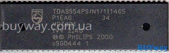 TDA9554PS/N1/1I1465, P1EA6 34, VC74D1, IVV 2.40 TDA9554PS/N1/1I1465, P1EA6 34, VC74D1, IVV 2.40