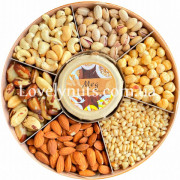 Велика дерев'яна горіхова коробка з медом 1300гр Велика дерев'яна горіхова коробка з медом 1300гр