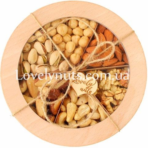Горіхові коробочки Дерев'яна горіхова коробка у складі з чищеним грецьким горіхом 700гр купить в Киеве Харькове Львове Одессе
